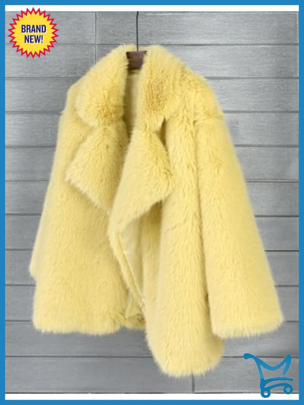 Faux Fur Parka Long Coat with Sleeves Overcoat - Picture 3 of 6